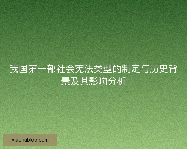我国第一部社会宪法类型的制定与历史背景及其影响分析